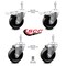 Service Caster 4 Inch Phenolic Swivel 10mm Threaded Stem Caster Total Lock Brake SCC, 2PK SCC-TSTTL20S414-PHR-M1015-2-S-2 - alternate 5